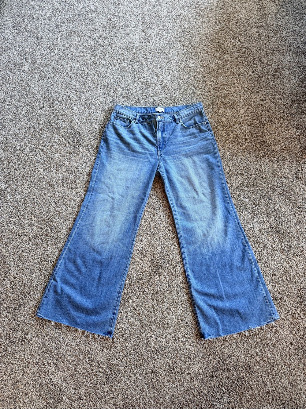 Loft Rivet Loose Flare Jeans in washed blue, Waist 30